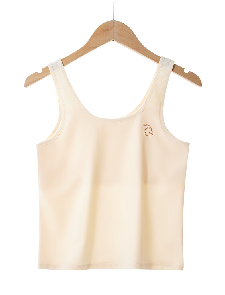 Langsha Girls Vest Development Period Girls Underwear Anti-Peek Pure Cotton Long Spring New 10-Year-Old Bra 14
