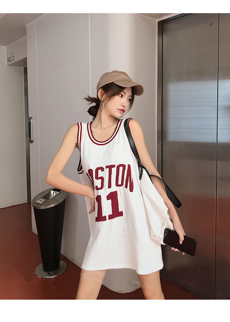 13-15-18初中生高中生女生穿的篮球背心女韩版学生外穿宽松数字球衣