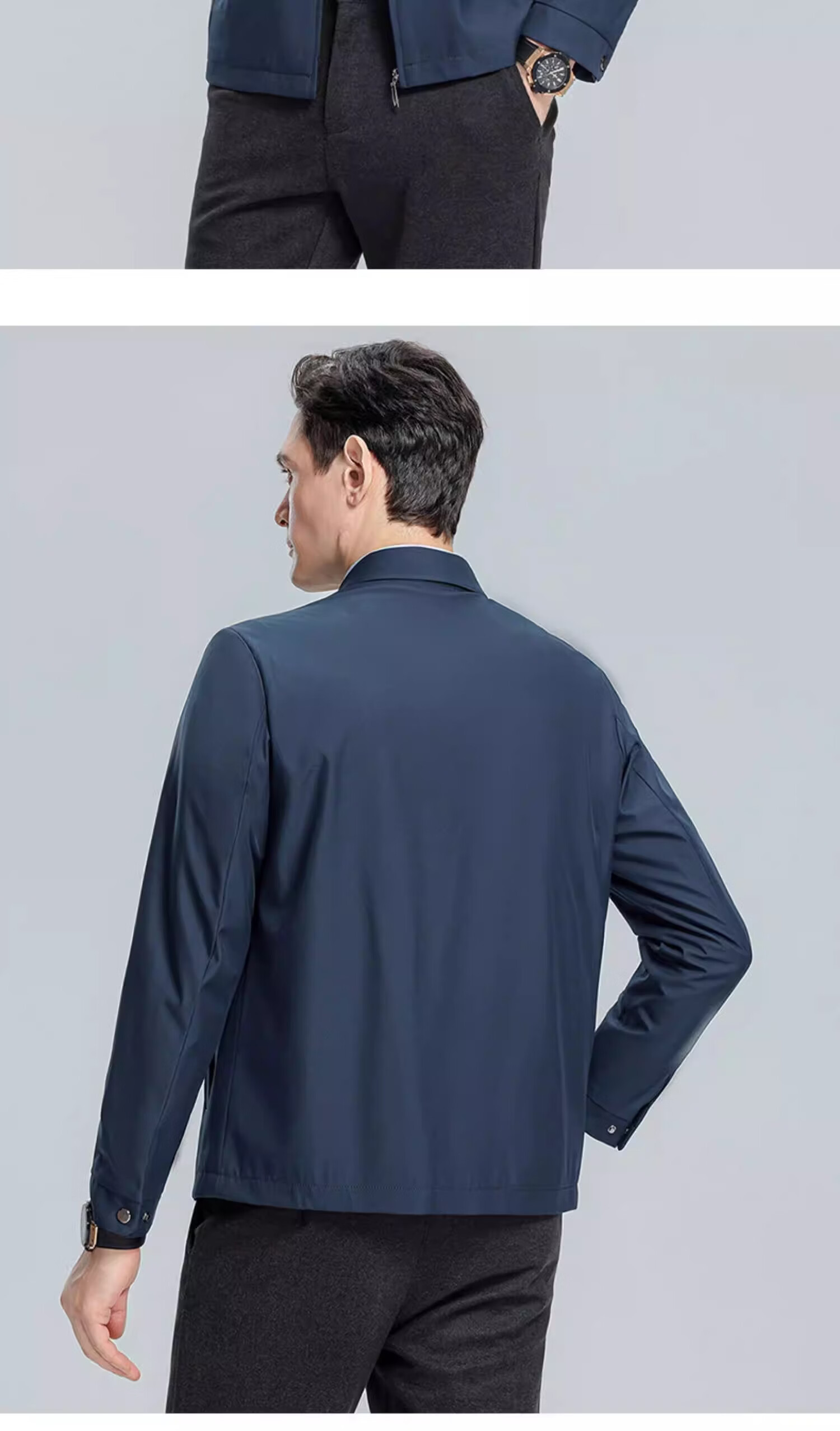 Romon Three-Proof Executive Jacket Men Spring High-End New Lapel Coat Business Official Cadet Jacket Men 18