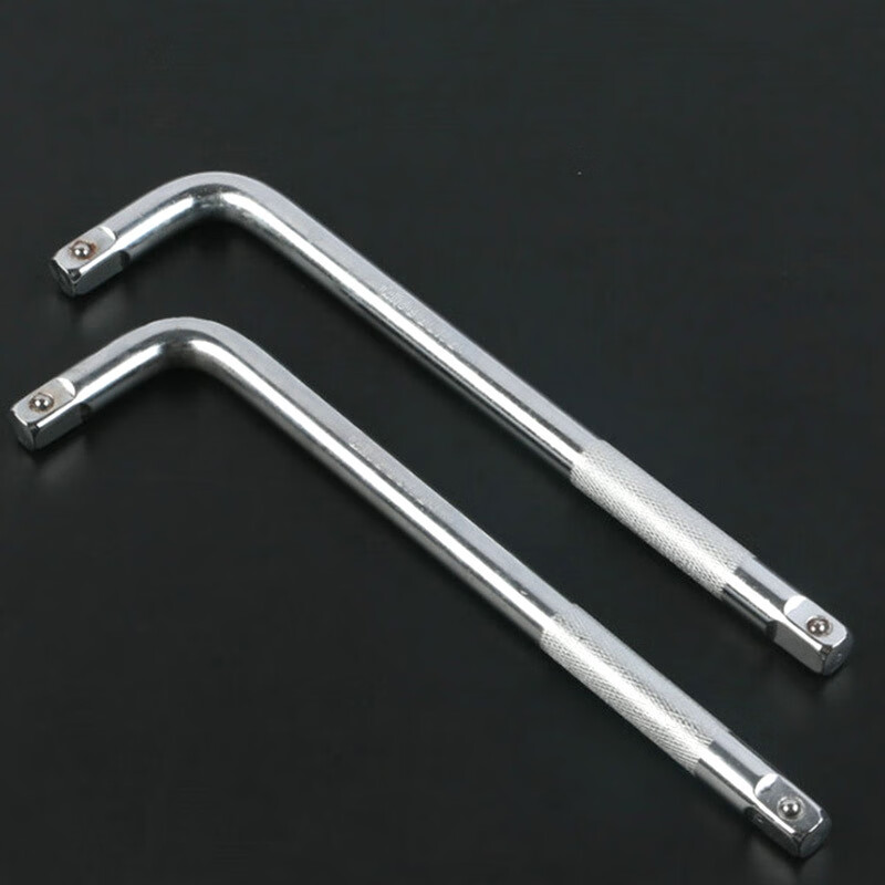 套筒弯杆加力杆1/2弯杆套筒扳手 耐用l型弯杆延长杆工具 弯杆12寸