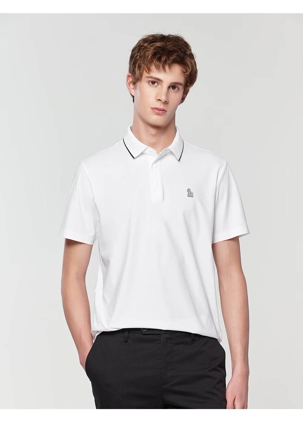 HAZZYS Men's Summer Top [Sun Protection/Cooling] Simple Short Sleeve Polo Shirt ASTZE0DBF08 19
