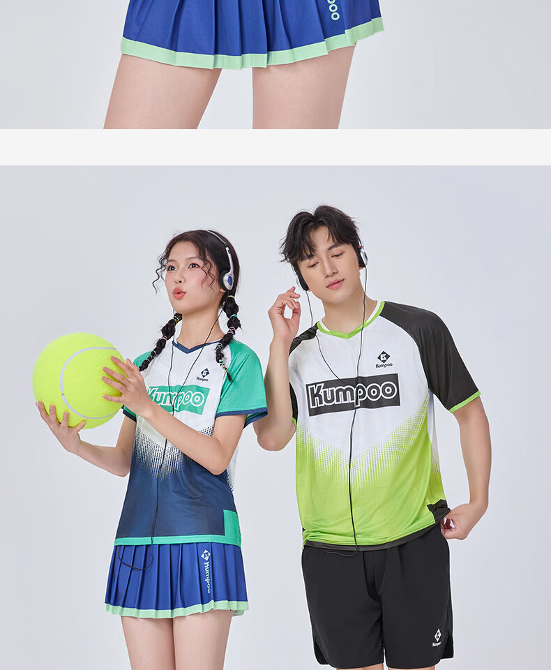 KUMPOO Badminton Short Sleeve Shirt Xunfeng Sportswear K261M-1731 Men's Short Sleeve Blue S 15