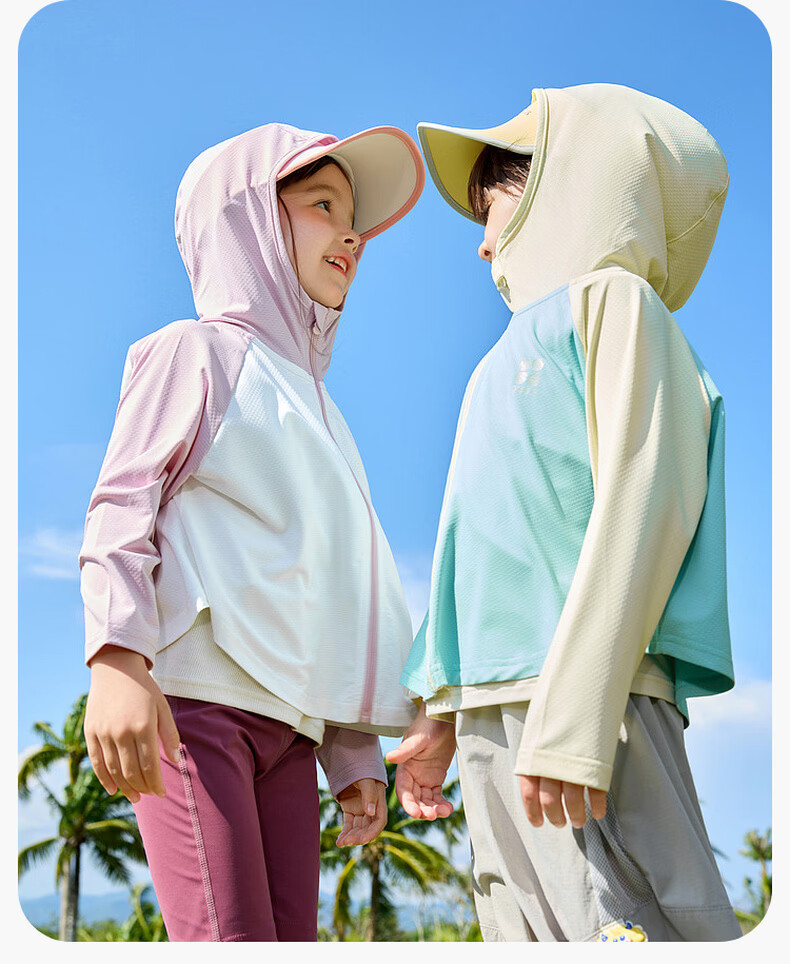 Dudu Kids UPF50+ Children's Summer Sun Protection Jacket Baby Coat Summer Cooling Boys Clothing Cocktail Green 80 16