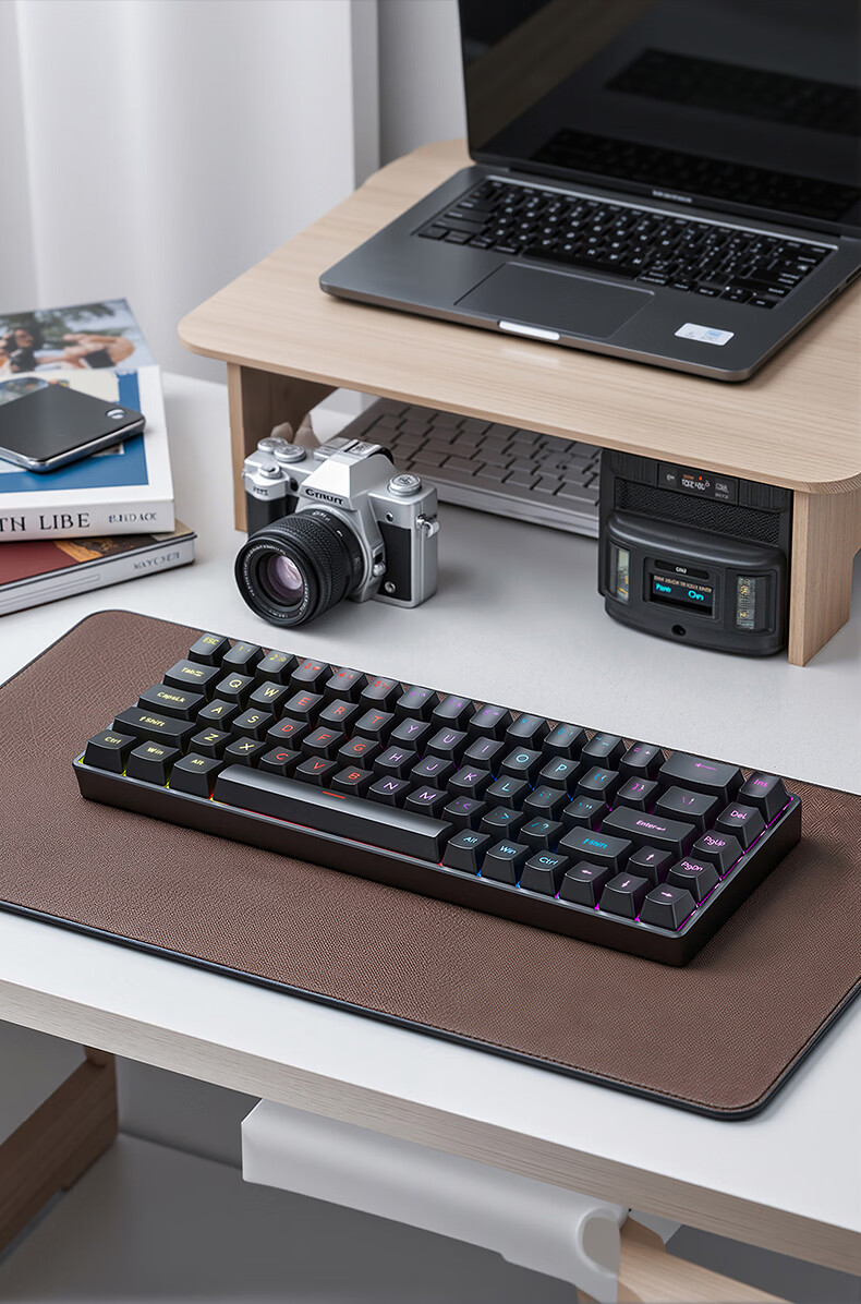 Founder K68 Wired Mechanical Gaming Keyboard RGB Backlit Portable Mechanical Keyboard Computer Tablet Peripheral Keyboard Office Typing E-sports Gaming Keyboard Red Switch 9