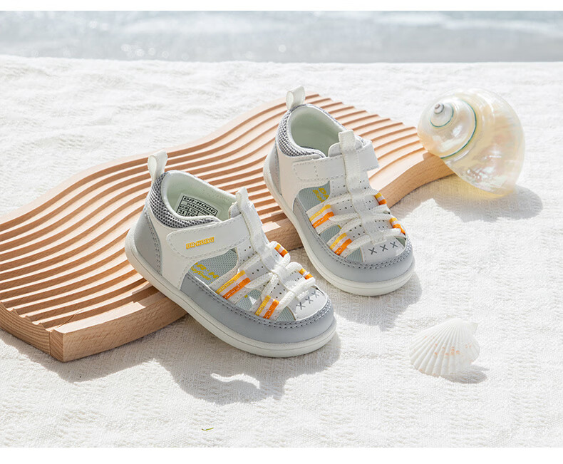 DR·KONG Toddler Walking Shoes Summer Kids Casual Baby Children Sandals 2S13A2013BM Beige/Grey Size 20 5