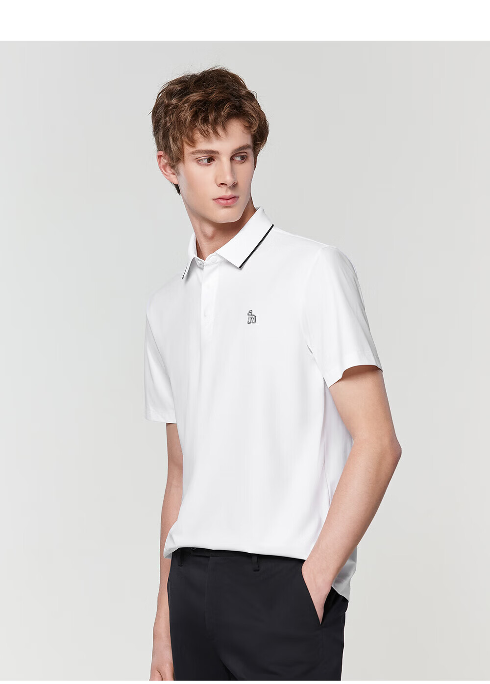 HAZZYS Men's Summer Top [Sun Protection/Cooling] Simple Short Sleeve Polo Shirt ASTZE0DBF08 20
