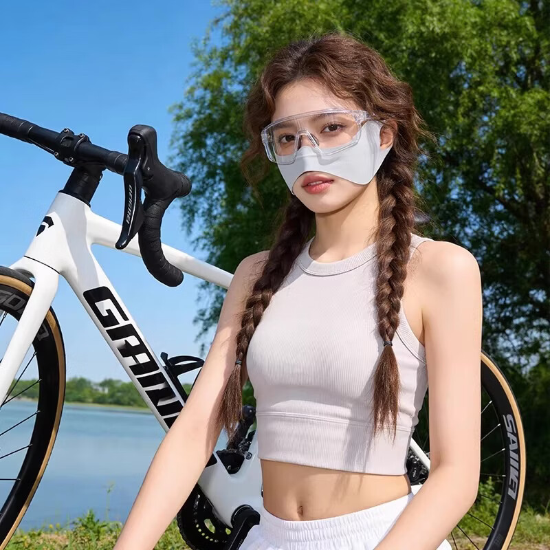Yalu Men's Ice Silk Outdoor Mountaineering Full Face Sun Protection Mask UV Protection Sunshade Face Bikini for Women 3