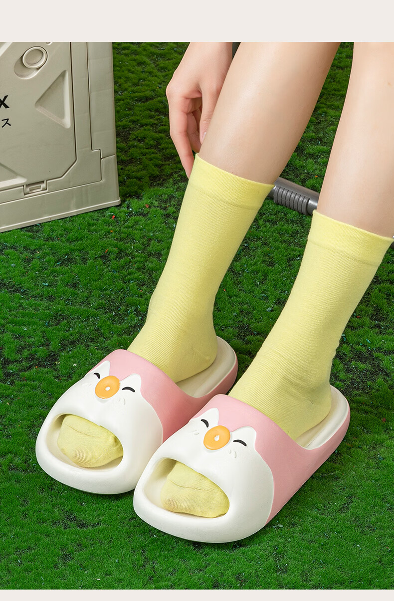 Puxi Women's Slippers 2026 New Indoor Home Non-Slip Odor-Resistant Summer Cartoon Cool Slippers Men Black Size 36-37 10
