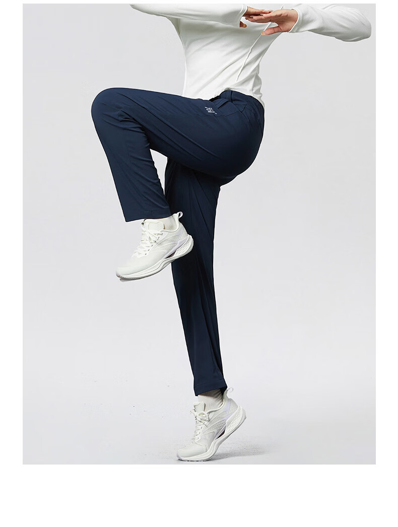361° Sports Long Pants Spring Comfortable Versatile Couple Woven Pants Loose Casual Stretch Straight Sweatpants Super Black XS 23