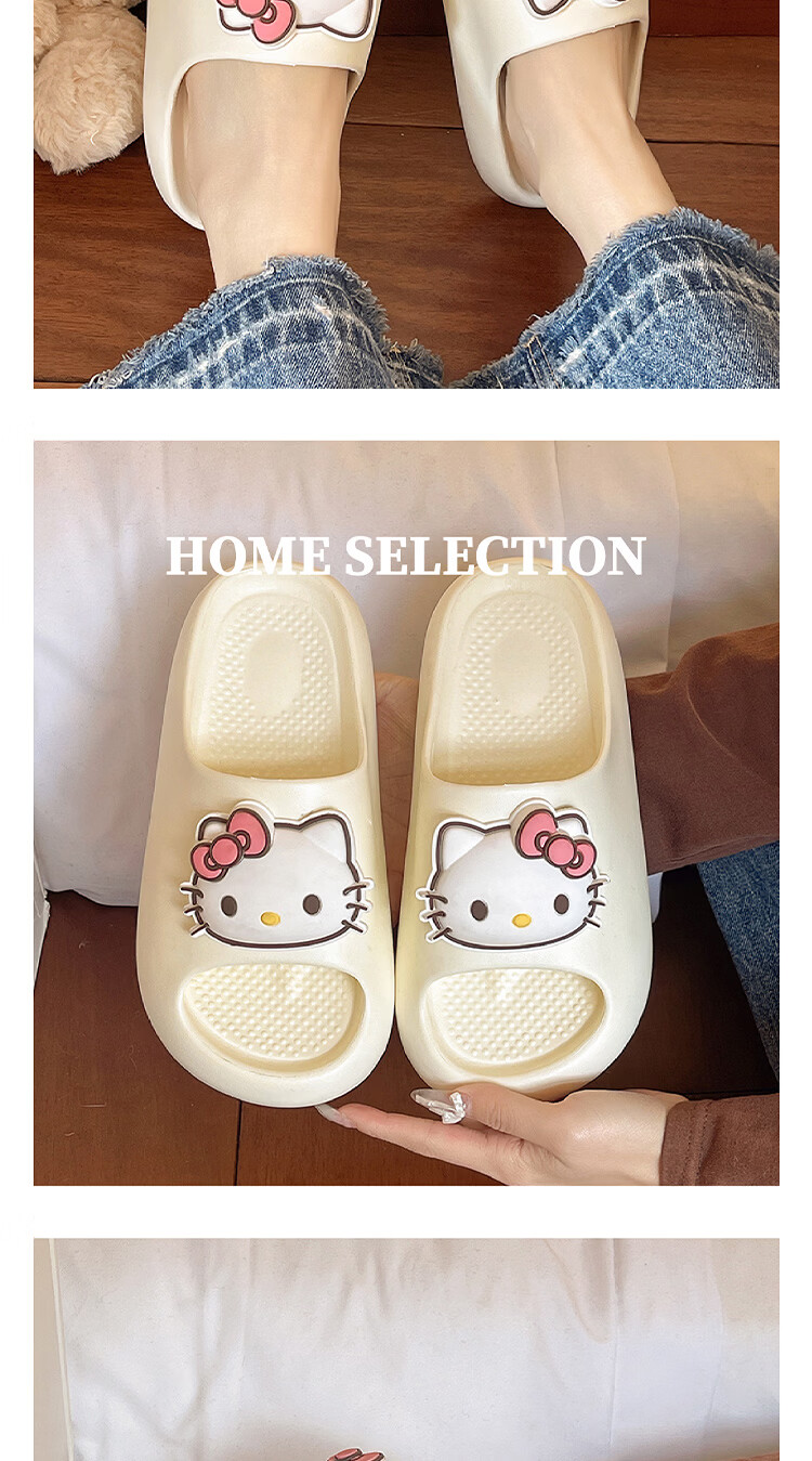 AILAIJIA Hello Kitty Collaboration Women's Home Slippers Bathroom Slippers Summer Cute Girls Slippers Pink Size 40-41 11