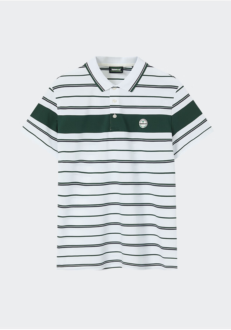 TEXWOOD Apple Standard Fit Summer Casual Quick-Dry Short Sleeve Men's Polo Shirt Off-White XL 2