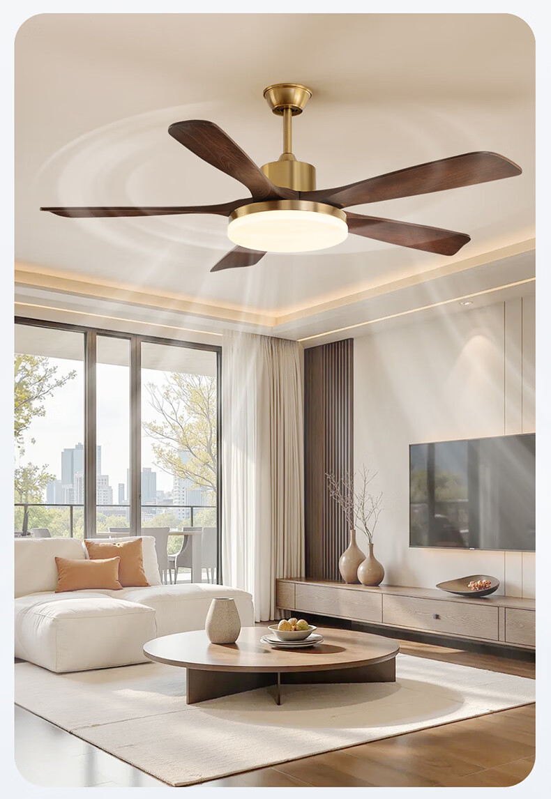 HP Eye-Care LED Vintage Style Remote Dimmable Integrated Ceiling Fan Light Zhongshan Lighting with Installation Package 13