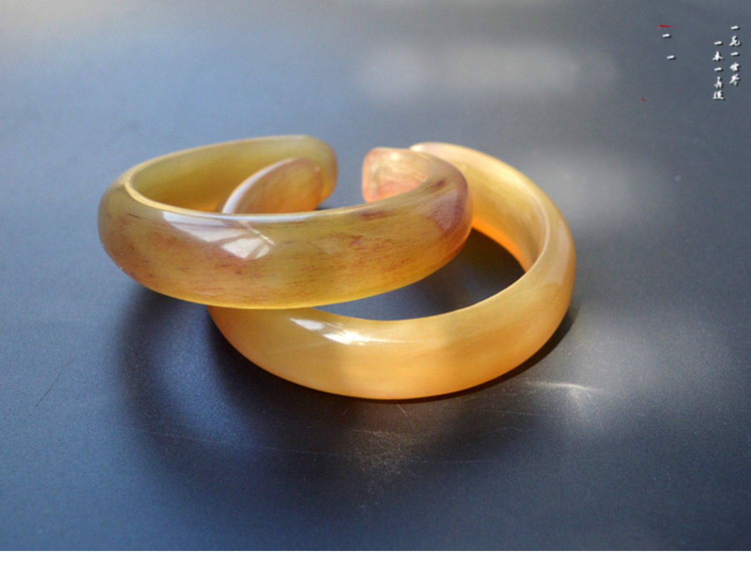 追属 天然西藏血丝羊角手镯手工开口镯子 养生民族风个性女 稀有花纹