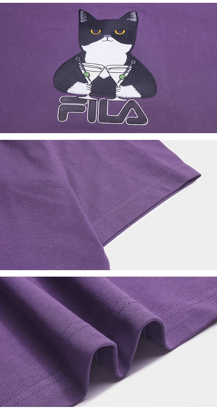 FILA Official Men's Knitted Short Sleeve Shirt 2026 Summer Fashion Casual Loose Cool Embroidered T-Shirt 18