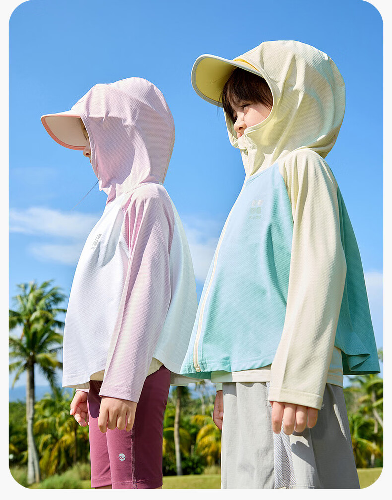 Dudu Kids UPF50+ Children's Summer Sun Protection Jacket Baby Coat Summer Cooling Boys Clothing Cocktail Green 80 24