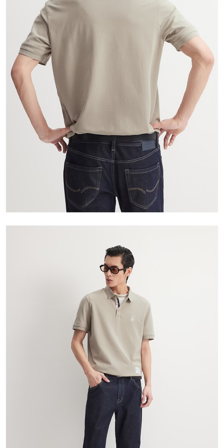 JACK&JONES Cool Touch Men's Spring Polo Shirt Fashion Loose Fit Polo Collar Comfortable Trendy Short Sleeve 226106025 14