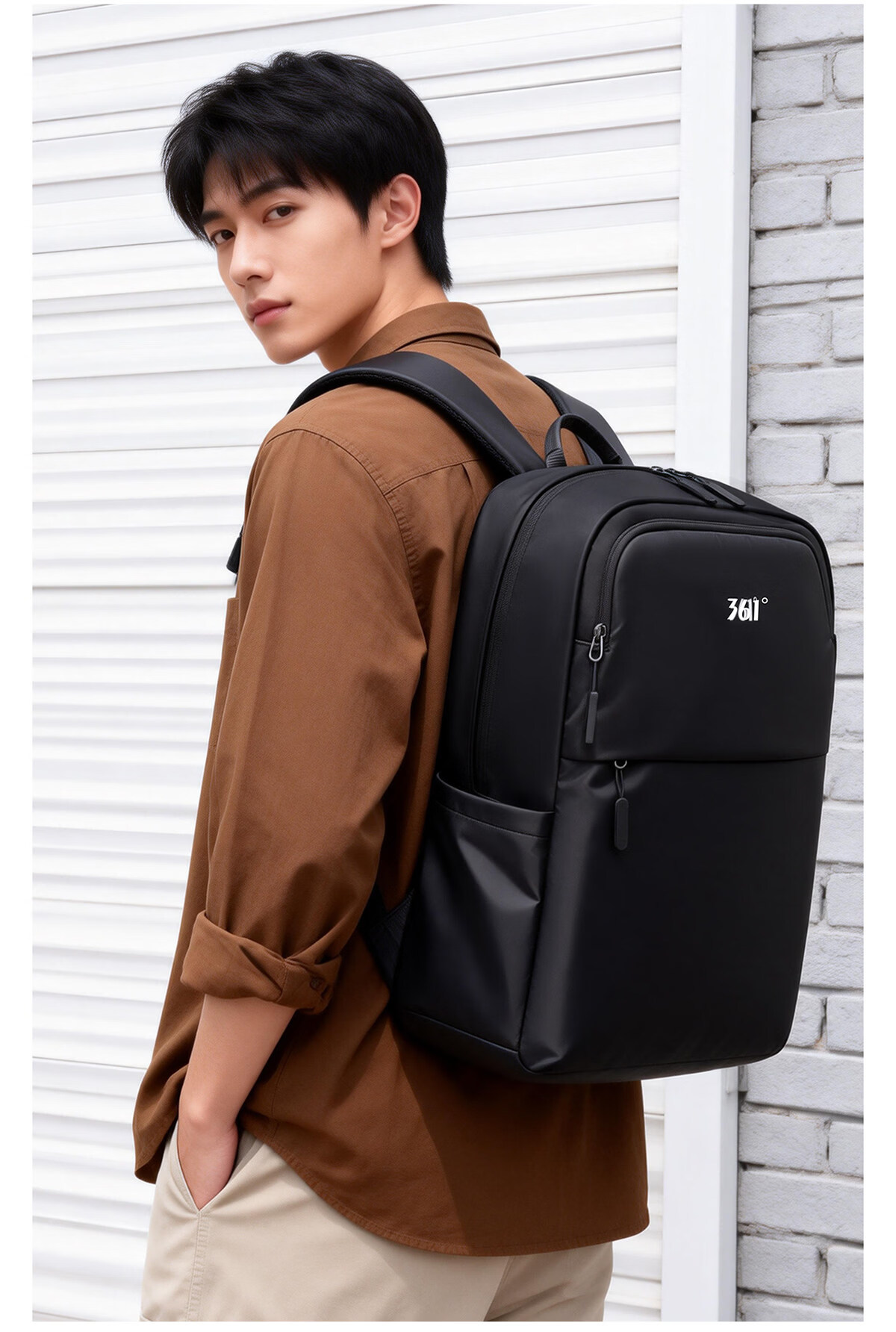 361° Men's Large Capacity Backpack 2026 New Business Travel Commuter Waterproof Laptop Bag College Student School Bag 6