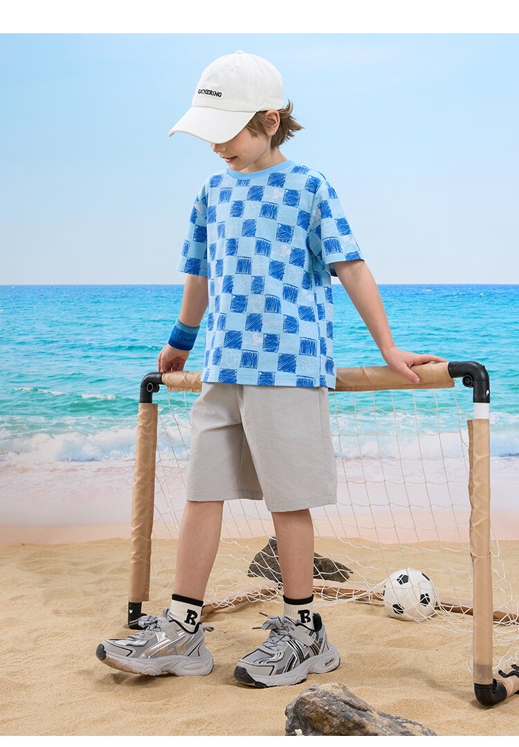 Disney Boys' Casual Short Sleeve T-Shirt and Shorts Set, Off-White, Size 110 21