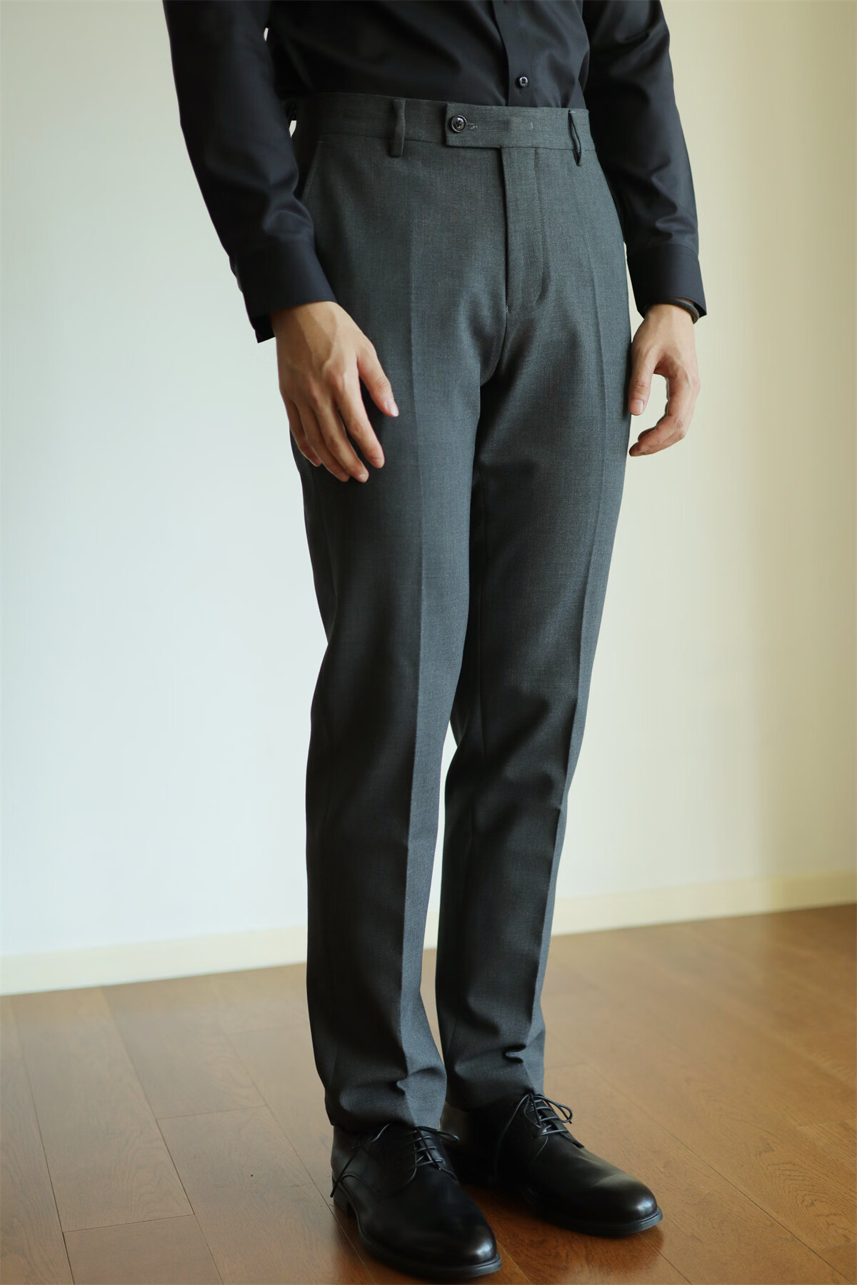 PLAYBOY Wrinkle-Resistant Non-Iron Slim Fit Stretch Breathable Straight-Leg Business Pants for Men Spring Summer All-Season 44
