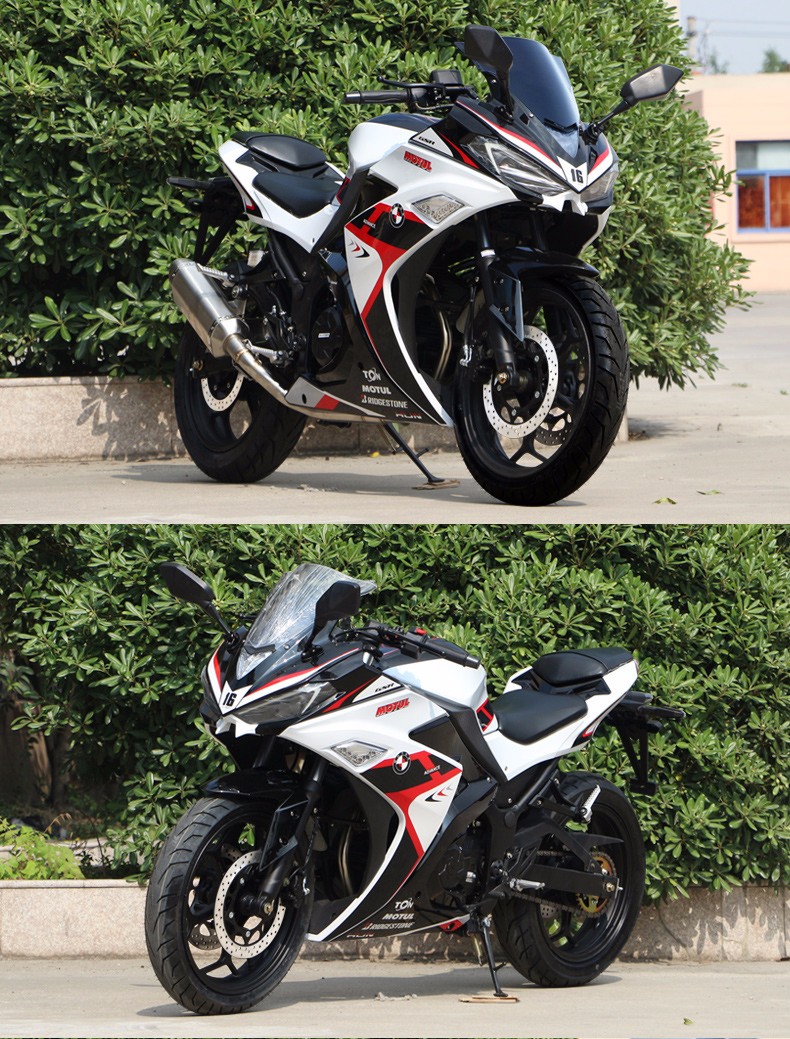 新款国四v6摩托车跑车地平线电喷小忍者 r3趴赛摩托车越野大型重型