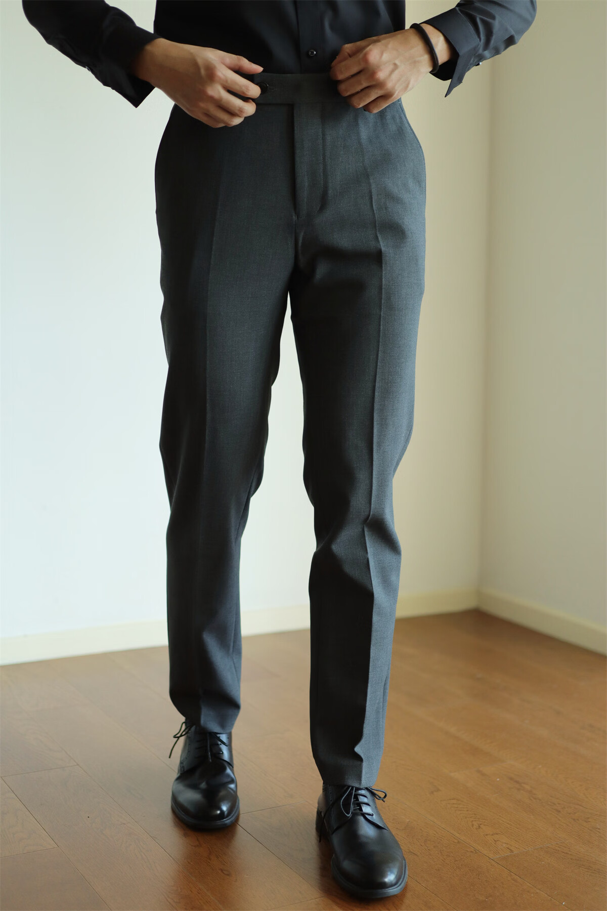 PLAYBOY Wrinkle-Resistant Non-Iron Slim Fit Stretch Breathable Straight-Leg Business Pants for Men Spring Summer All-Season 40