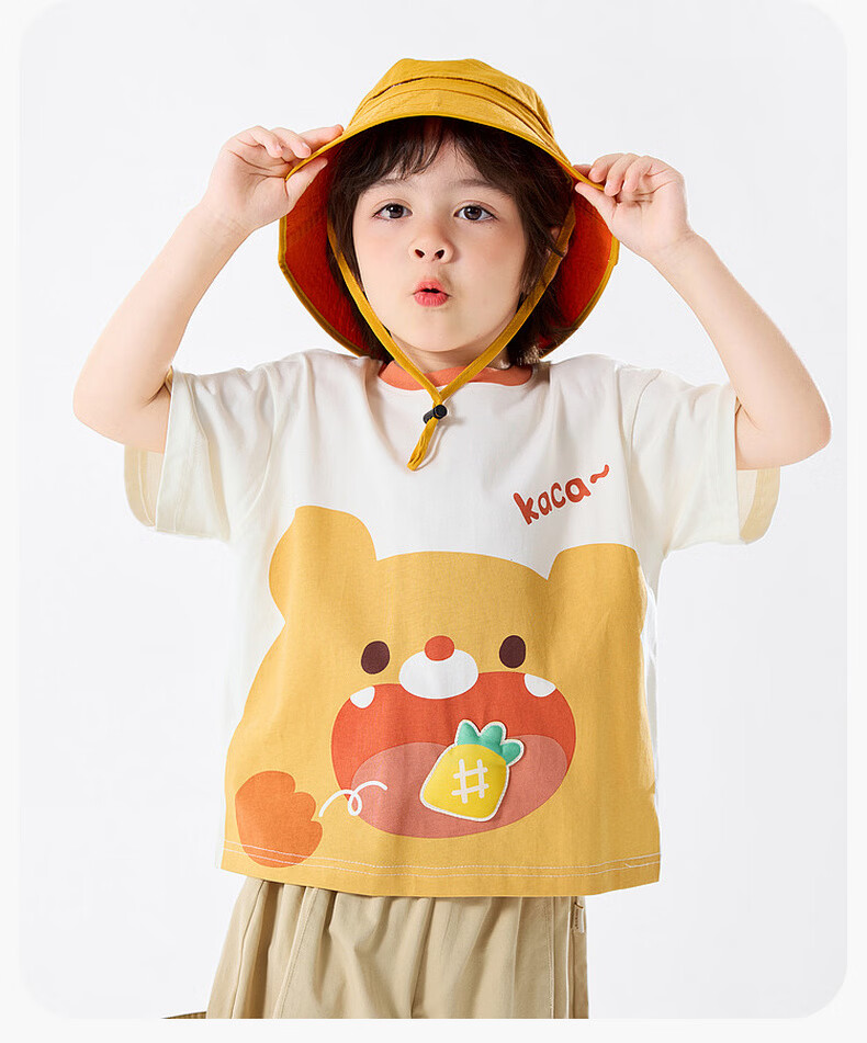 Dudu Kids Cartoon Summer T-Shirt Boys Short Sleeve Cotton Girls Summer Baby Lightweight Top Green Stripes Size 80 10