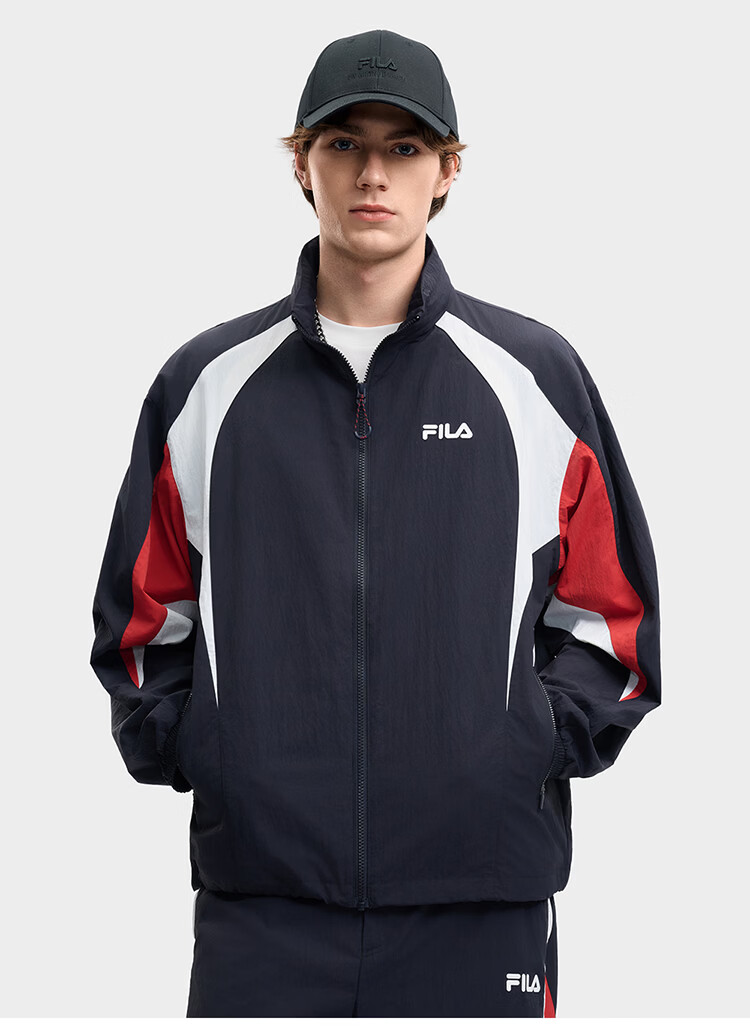 FILA Official Yi Yangqianxi Men's Woven Jacket 2026 Summer Loose Cool Sun Protection Hooded Top 4