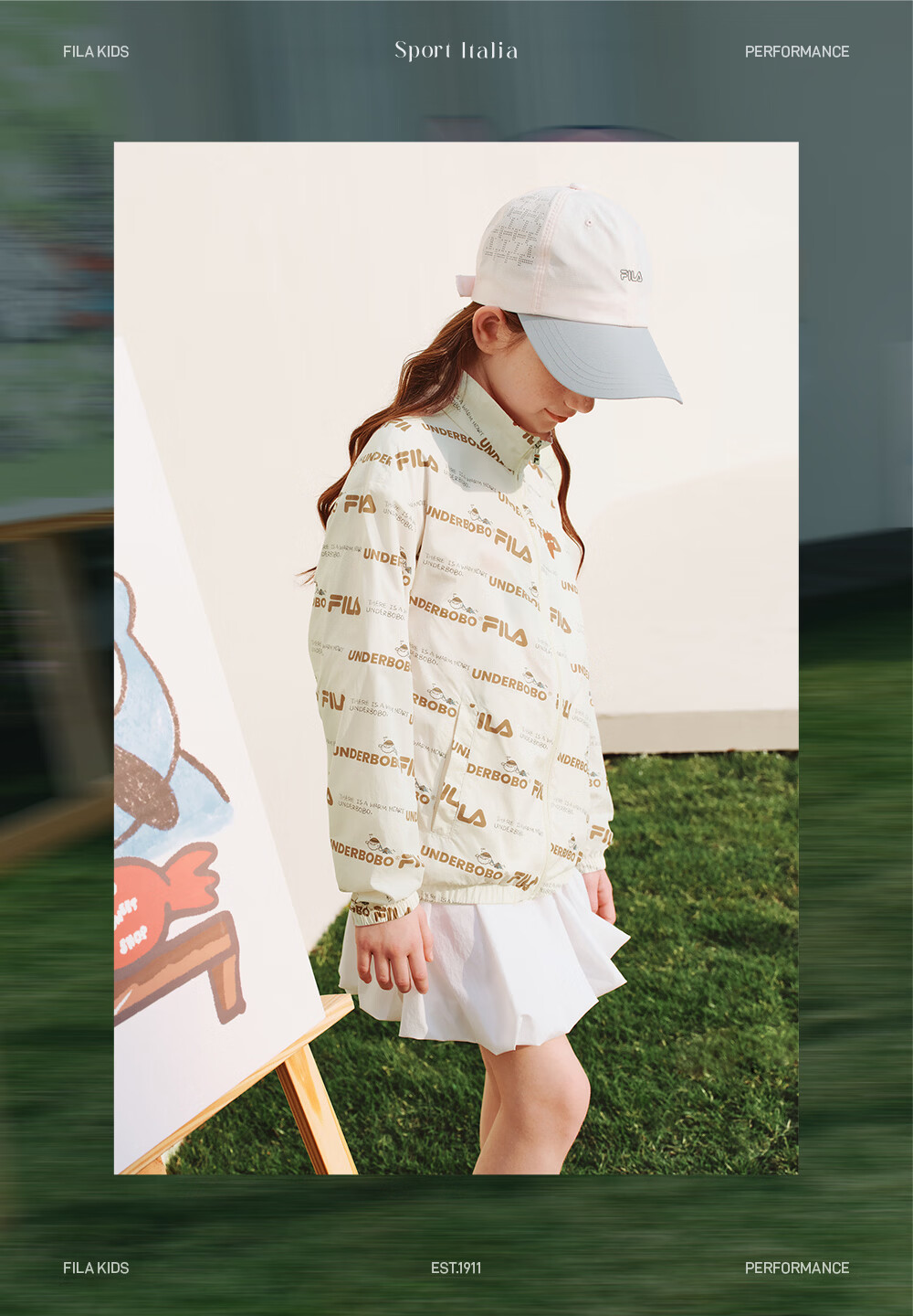 FILA x BOBO Kids All-Over Print Sun Protection Jacket 2026 Summer Boys and Girls Skin Jacket 14