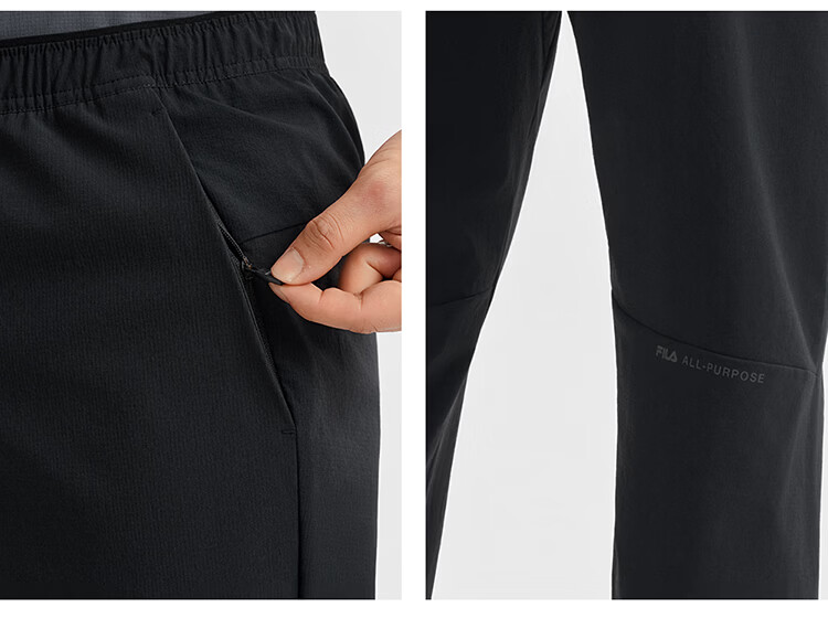 FILA Official Agile Woven Men's Pants 2026 Summer Running Fitness Basic Straight-Leg Trousers 9