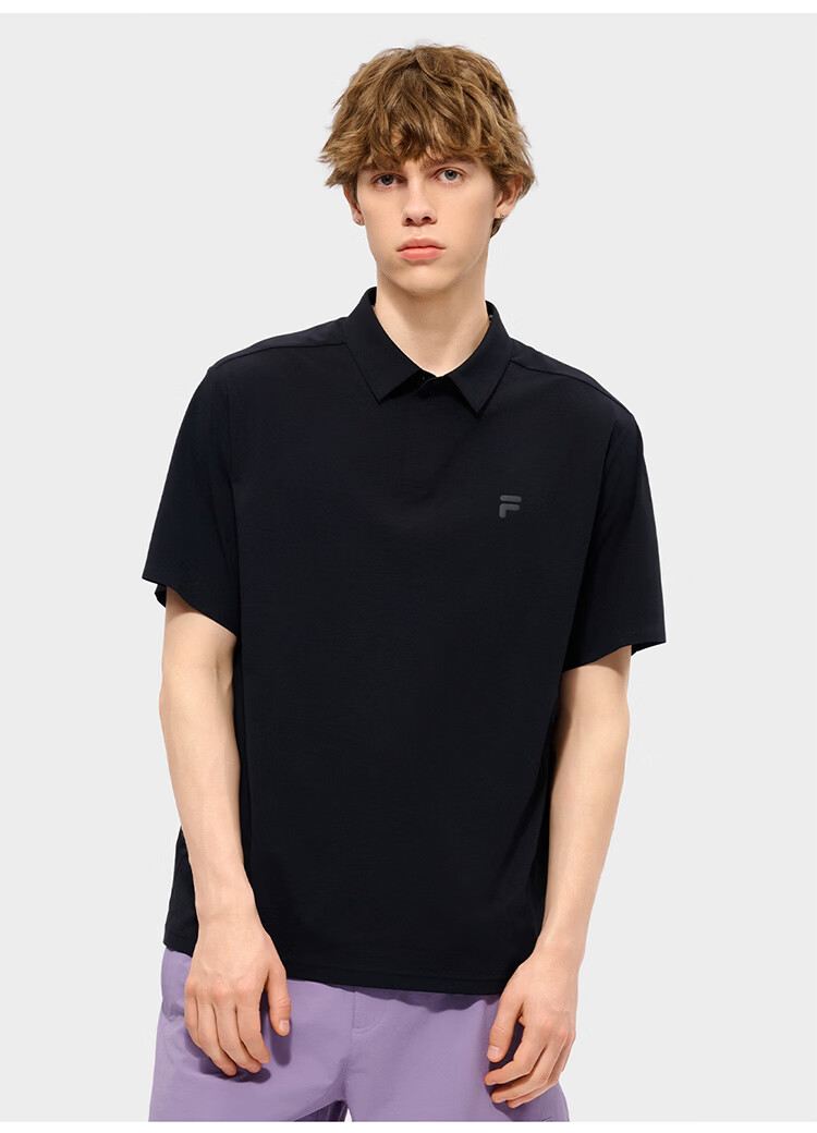 FILA FUSION Men's Knitted Short Sleeve Polo Shirt 2026 Summer Quick-Dry Sun Protection Top 4