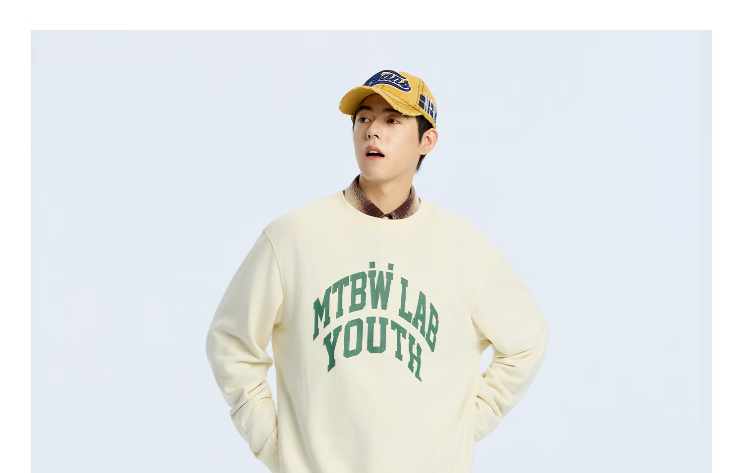 Metersbonwe Men's Hoodie 2026 Spring New Casual Letter Print Long Sleeve Top Ink Black M170/92A 31