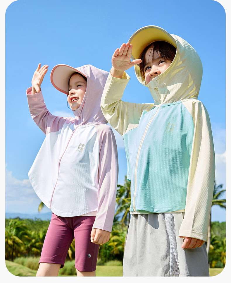 Dudu Kids UPF50+ Children's Summer Sun Protection Jacket Baby Coat Summer Cooling Boys Clothing Cocktail Green 80 18