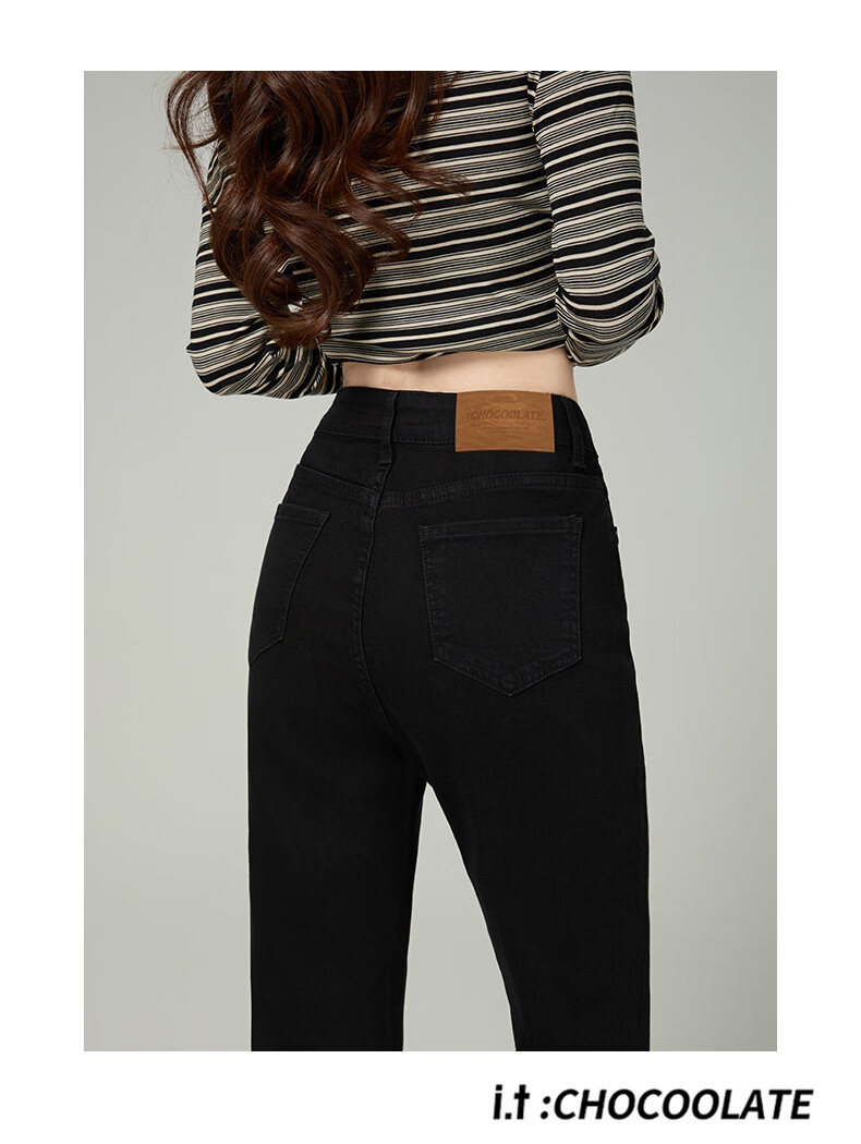 :CHOCOOLATE IT Split Flared Jeans for Women Spring Summer New Small Size Plus Size Flared Pants Light Blue XL 9