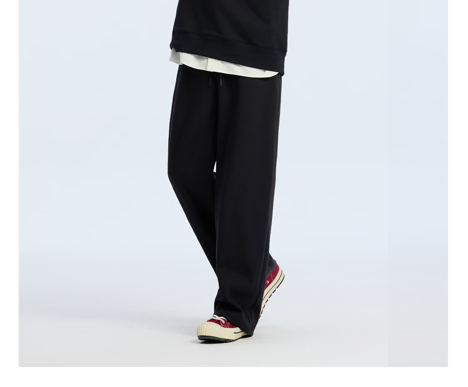 Metersbonwe Men's Hoodie 2026 Spring New Casual Letter Print Long Sleeve Top Ink Black M170/92A 19