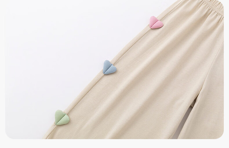 Dudu Kids 100% Cotton Girls' Mosquito-Repellent Pants Summer Lightweight Children's Casual Pants Light Gray Size 100 26
