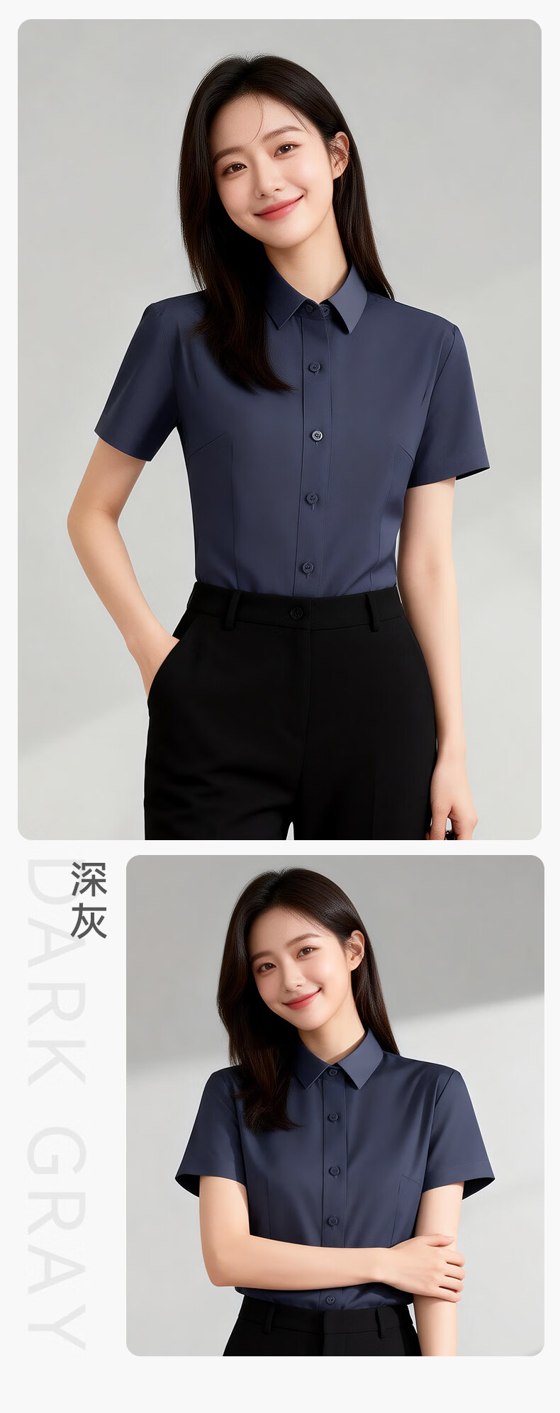 Yulixi Bamboo Fiber Short Sleeve White Shirt Women Summer Stretch Slim Fit Luxury Professional Formal Versatile Blouse 15