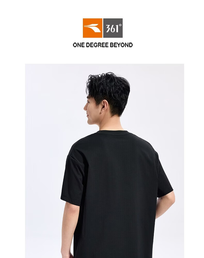 361° Couple's Short Sleeve T-Shirt Spring Summer New Pure Cotton Outdoor Sports Top 632520183F Off-White 2XL 10