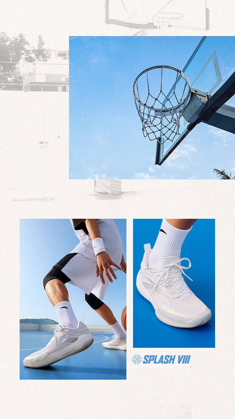 Anta Splash 8 | Men's Basketball Shoes Thompson Breathable Lightweight Cushioning Outdoor Low-Cut Sports Shoes 6