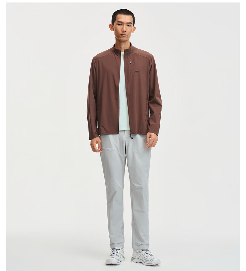 Biyinlefen [Green Jacket Cooling Sun Protection] 2026 Spring New Men's Outdoor Sports Casual Commuter Stand Collar Knit Jacket 10