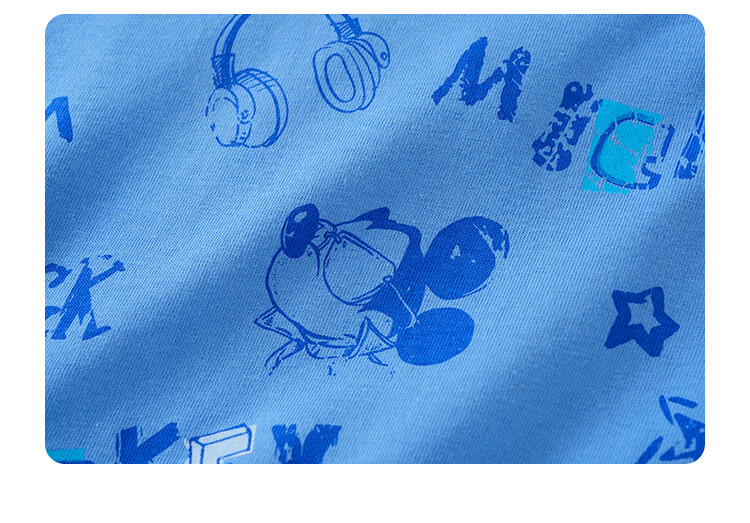 Disney Kids Boys and Girls Short Sleeve Set 2026 Summer New Children's Pure Cotton Casual Set Off-White 110 4