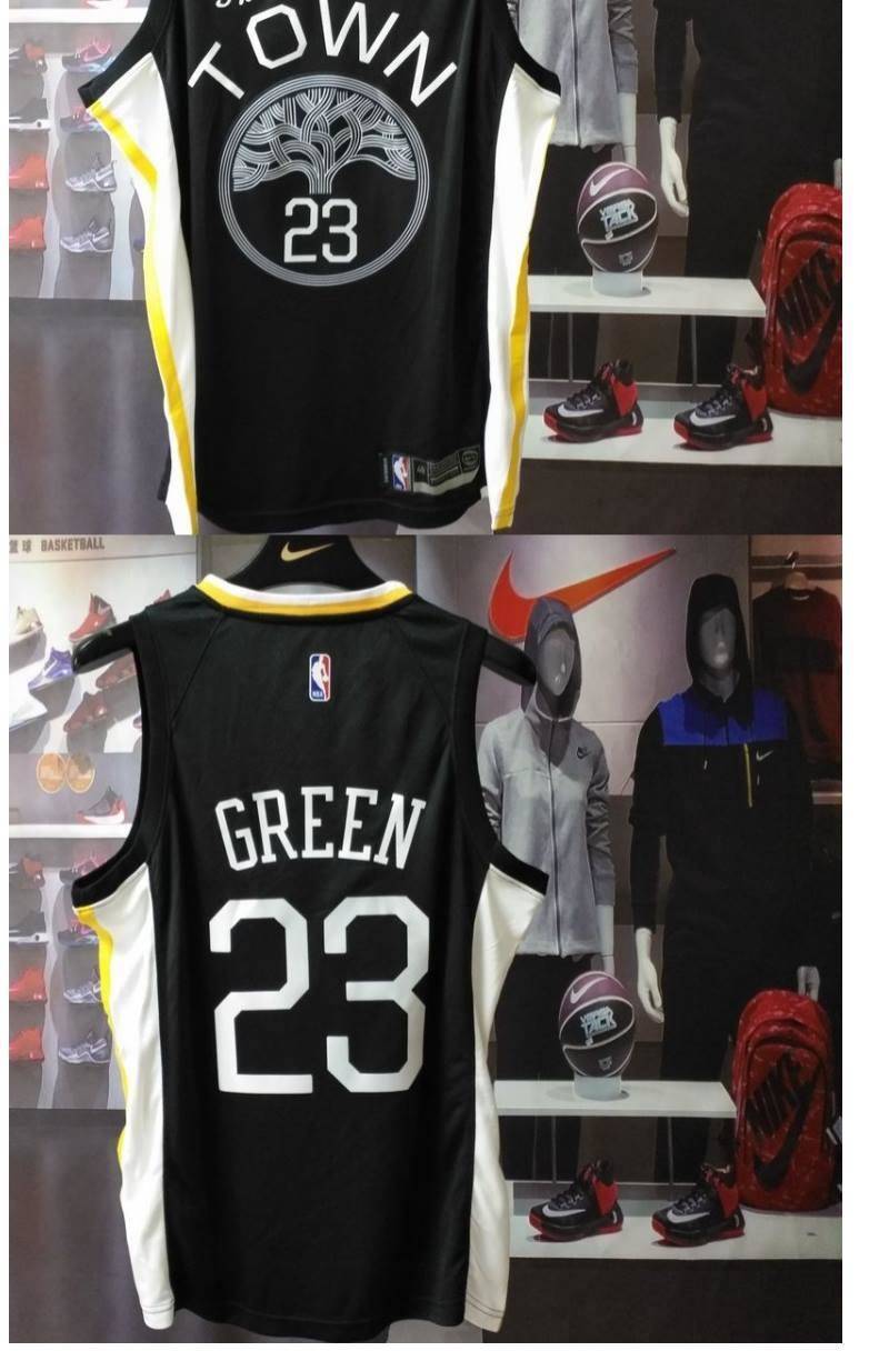 勇士队23号green 格林球衣 城市男子复古篮球服白色套装sw带芯片 复古