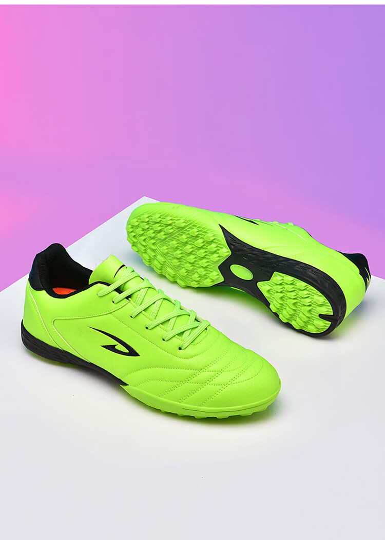 DEERWAY TF Turf Soccer Shoes Unisex Youth Adult Kids Grass Field Competition Training Shoes White Black Size 35 28