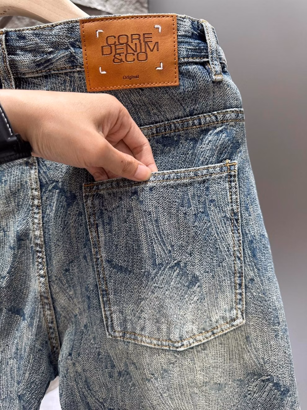 High-end Denim Shorts Men's Trendy Brand American Thin Five-point Pants 2026 Summer New Men's Casual Half Pants, Blue 28_viptrois.com