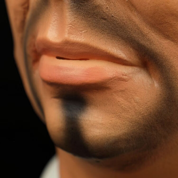 硅胶人脸面具 人皮面皮仿真人头套假面舞会面具男女乳胶头套逼真演出