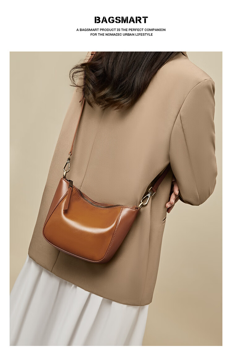 Laorentou Top-Grain Leather Women's Handbag, Large Capacity Shoulder Bag, Crossbody Bag, Phone Pouch, Small Purse, 520 Gift 6