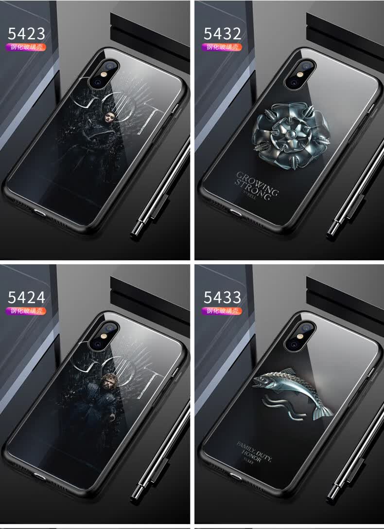 权力的游戏苹果x手机壳iphonexsmax冰与火之歌xr狼龙7玻璃8plus男炫酷