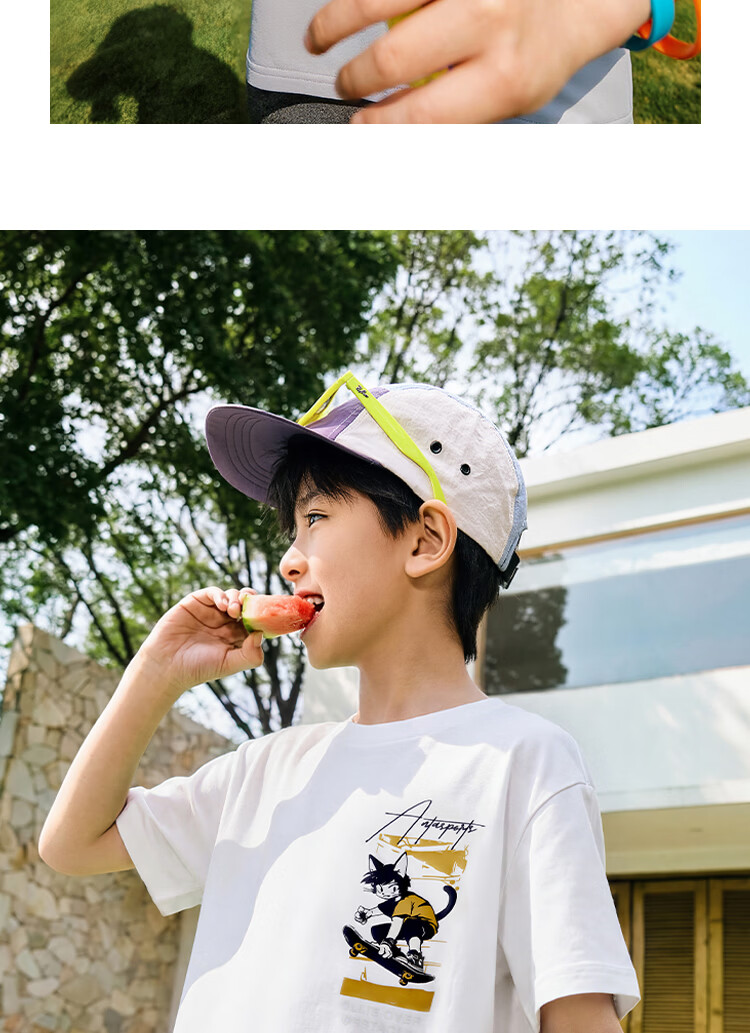 Anta Kids Boys Knit Short Sleeve T-Shirt 2026 Summer Trendy Loose Fit Cotton Sports TA72626101 7