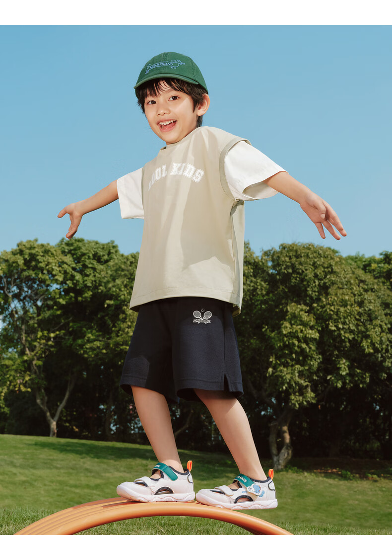 DR·KONG Toddler Summer Breathable Boys' Cartoon Cute Sandals 2S14B2019DM Beige/Khaki Size 25 3