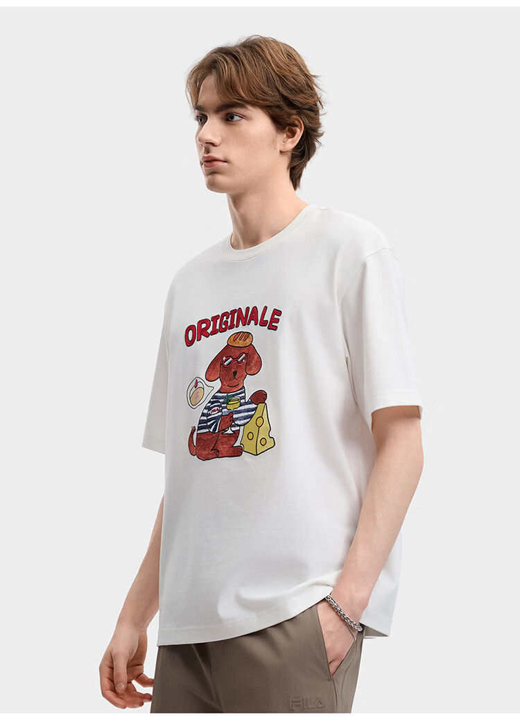 FILA Official Men's Knitted Short Sleeve Shirt 2026 Summer Fashion Casual Loose Cool Embroidered T-Shirt 12