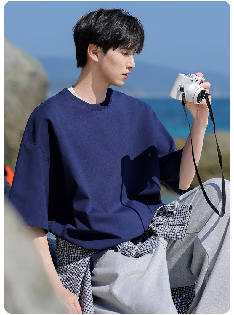 MEDE Sorona Ice Silk Short Sleeve T-Shirt Men Summer Loose Cool Breathable Crew Neck Base Shirt White S 9